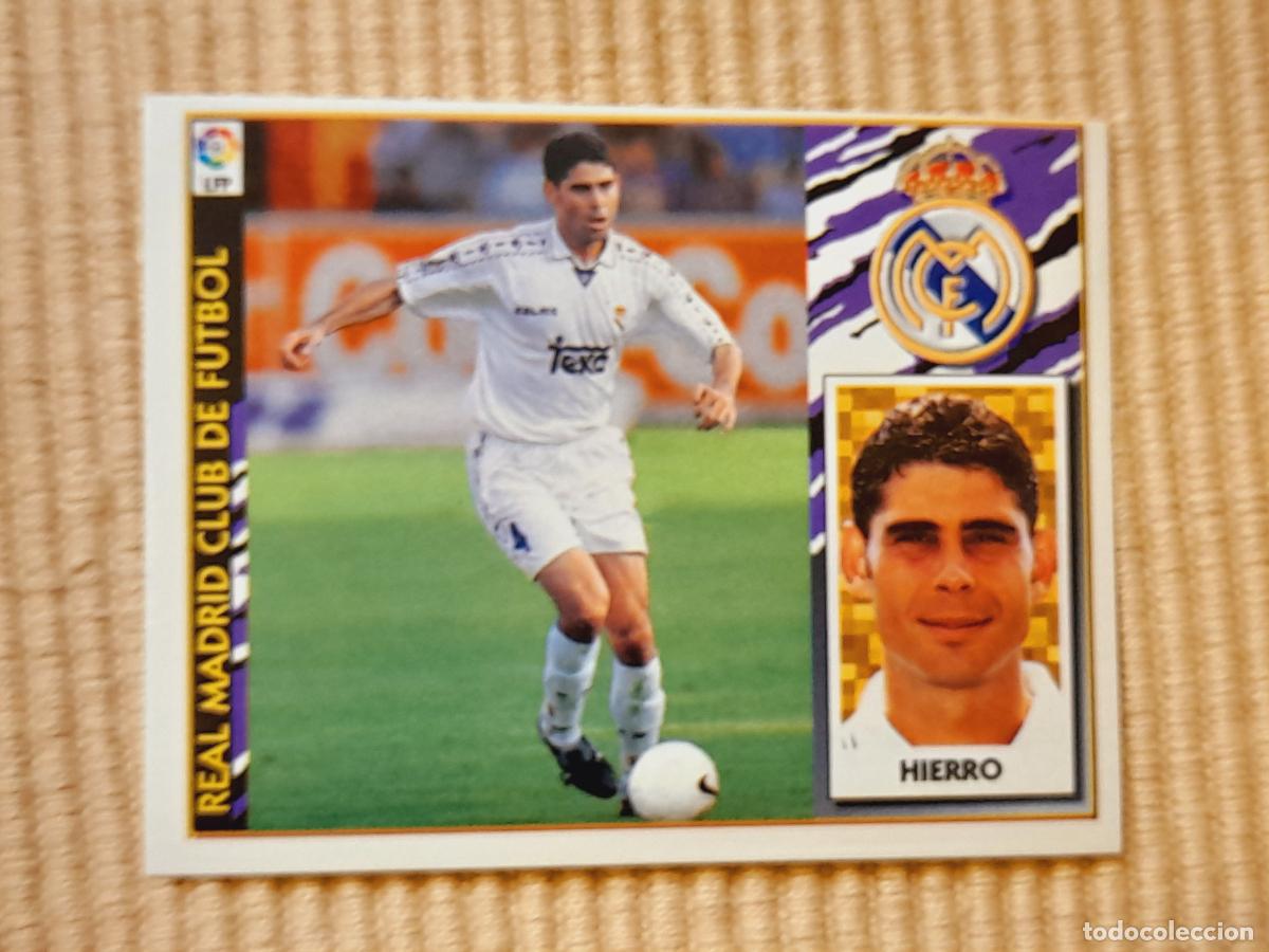 Cromos de f&uacute;tbol: CROMO SIN PEGAR. HIERRO (REAL MADRID) LIGA 97-98 1997 1998 &Aacute;LBUM ESTE