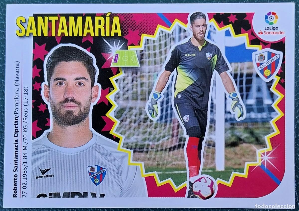 Cromos de f&uacute;tbol: 2 SANTAMARIA SD HUESCA CROMOS ALBUM EDICIONES ESTE 2018 2019 18 19