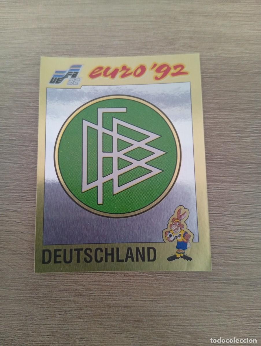 Cromos de f&uacute;tbol: ESCUDO ALEMANIA 192 PANINI EUROCOPA EURO 1992 92 NUNCA PEGADO SIN PEGAR