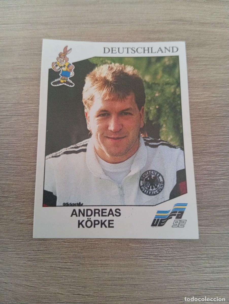 Cromos de f&uacute;tbol: ANDREAS KOPKE 195 ALEMANIA PANINI EUROCOPA EURO 1992 92 NUNCA PEGADO SIN PEGAR