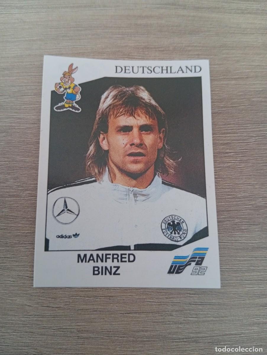 Cromos de f&uacute;tbol: MANFRED BINZ 197 ALEMANIA PANINI EUROCOPA EURO 1992 92 NUNCA PEGADO SIN PEGAR