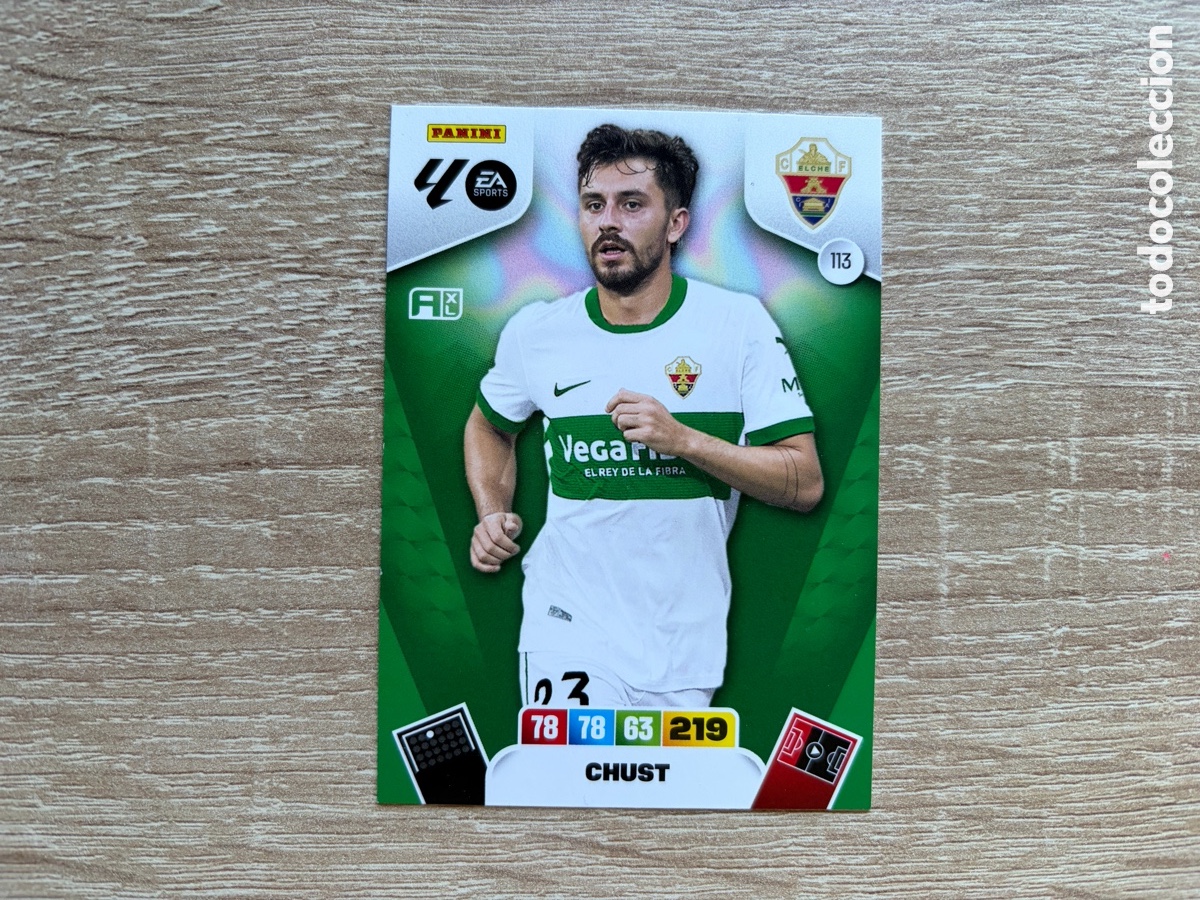 Cromos de f&uacute;tbol: 113 CHUST ADRENALYN XL AXL 2025 2026 25 26 ELCHE CF