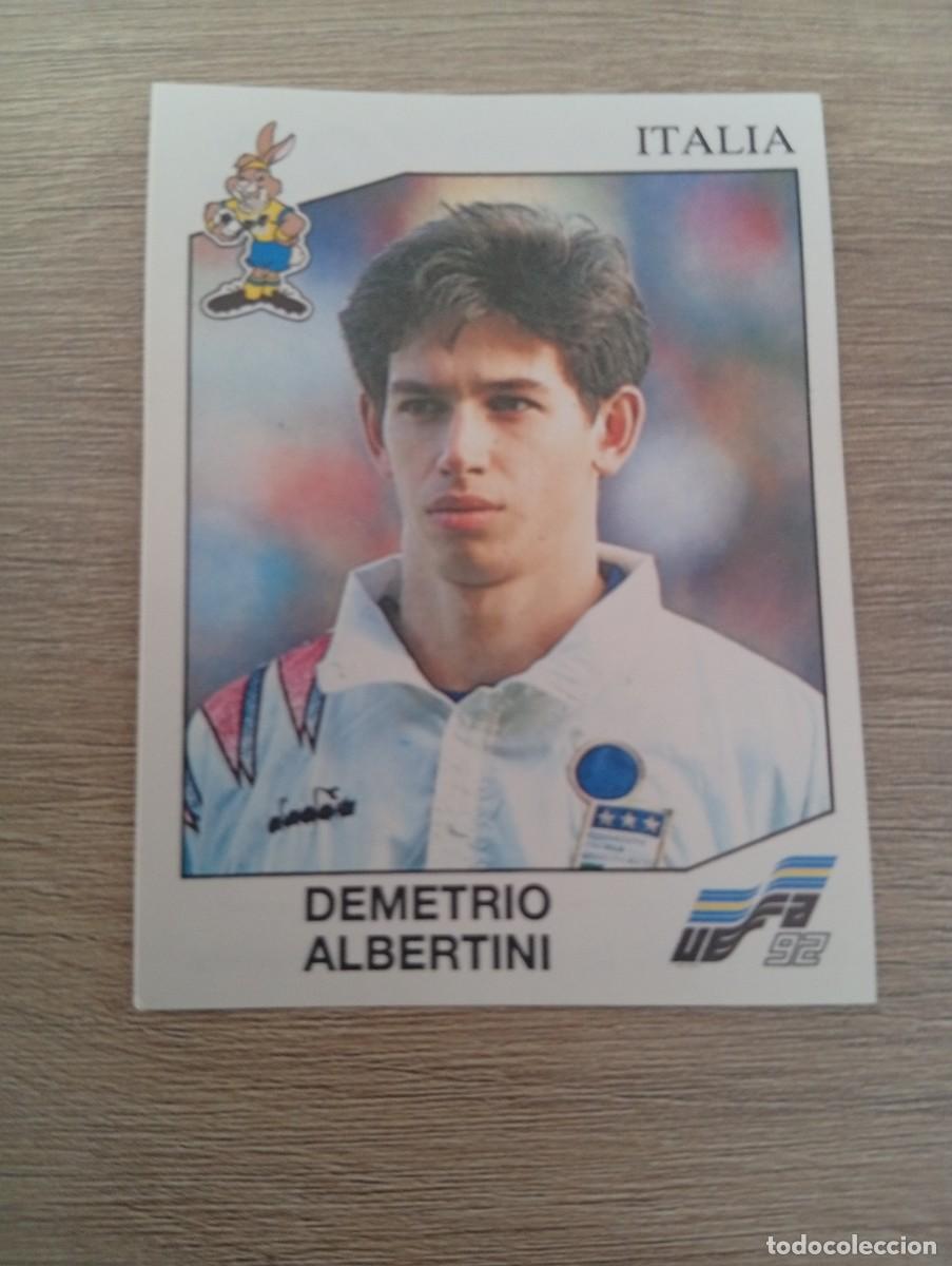 Cromos de f&uacute;tbol: DEMETRIO ALBERTINI 244 ITALIA PANINI EUROCOPA EURO 1992 92 NUNCA PEGADO SIN PEGAR