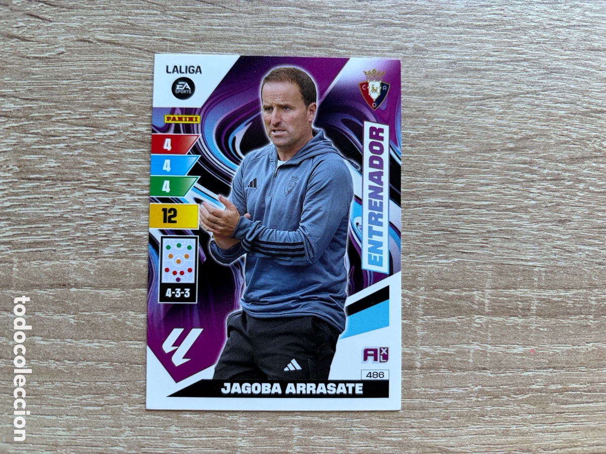 Cromos de f&uacute;tbol: 486 JAGOBA ARRASATE ENTRENADOR ADRENALYN XL AXL 2023 2024 23 24 CA OSASUNA