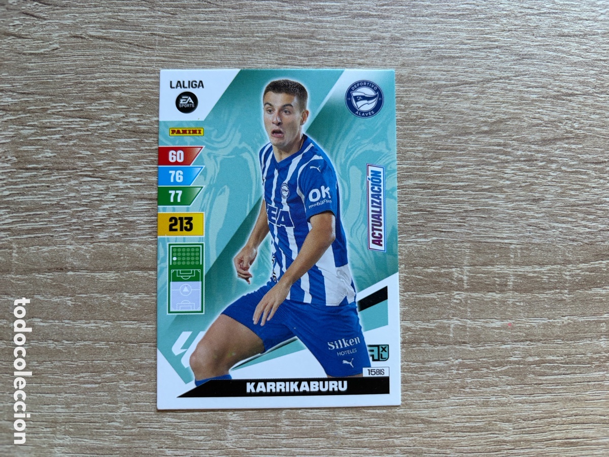 Cromos de f&uacute;tbol: 15BIS KARRIKABURU ACTUALIZACI&Oacute;N ADRENALYN XL AXL 2023 2024 23 24 DEPORTIVO ALAV&Eacute;S