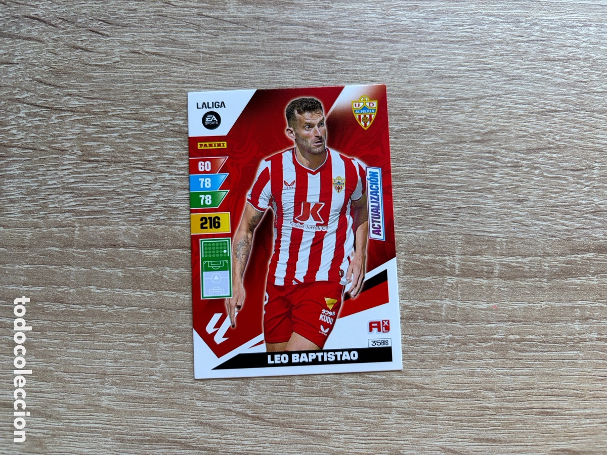 Cromos de f&uacute;tbol: 35BIS LEO BAPTISTAO ACTUALIZACI&Oacute;N ADRENALYN XL AXL 2023 2024 23 24 UD ALMER&Iacute;A