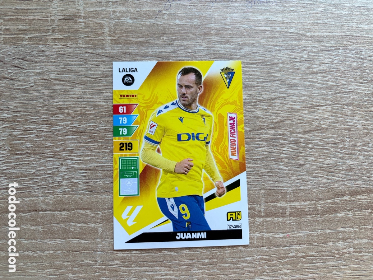 Cromos de f&uacute;tbol: 124BIS JUANMI NUEVO FICHAJE ADRENALYN XL AXL 2023 2024 23 24 C&Aacute;DIZ CF