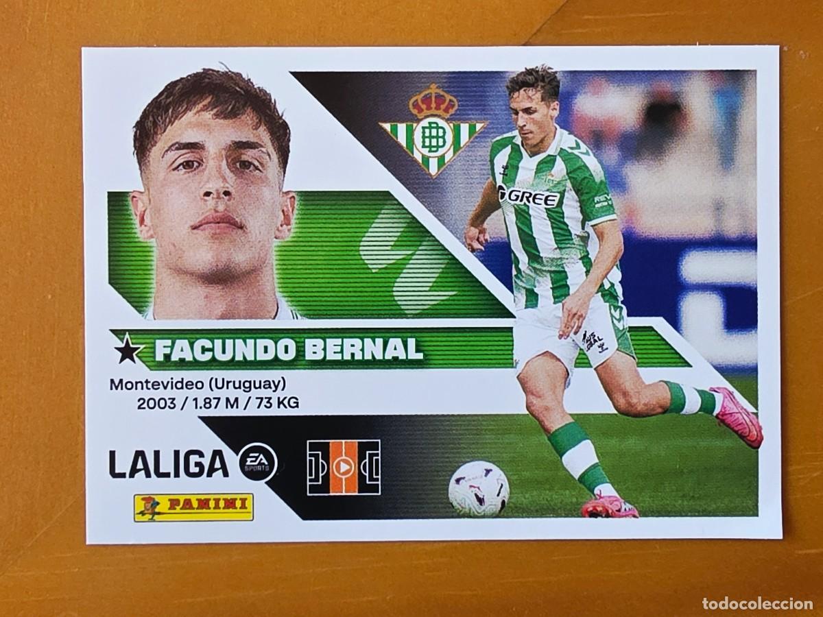 Cromos de f&uacute;tbol: 13 Facundo Bernal, Real Betis, Panini Ediciones Liga Este 2026 2027 26 27 sin pegar