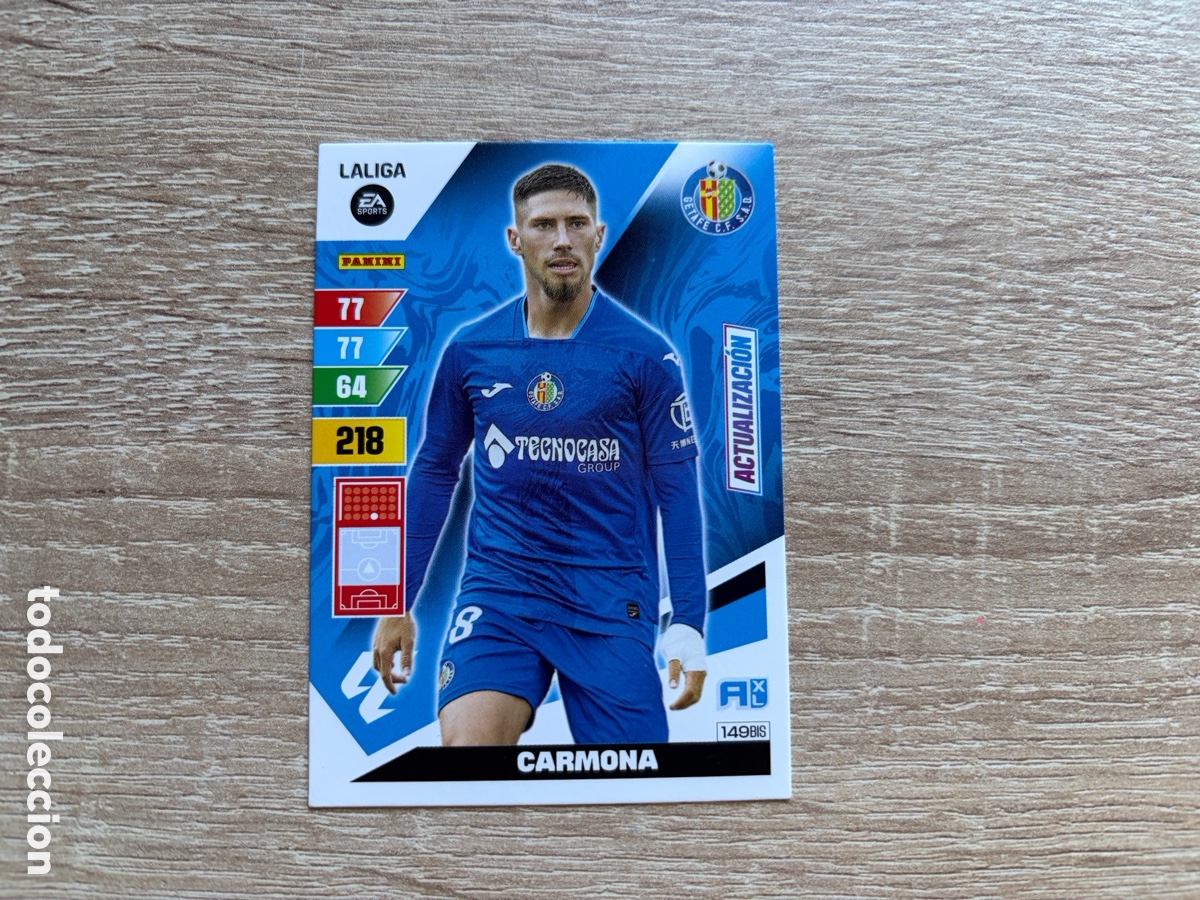 Cromos de f&uacute;tbol: 149BIS CARMONA ACTUALIZACI&Oacute;N ADRENALYN XL AXL 2023 2024 23 24 GETAFE CF