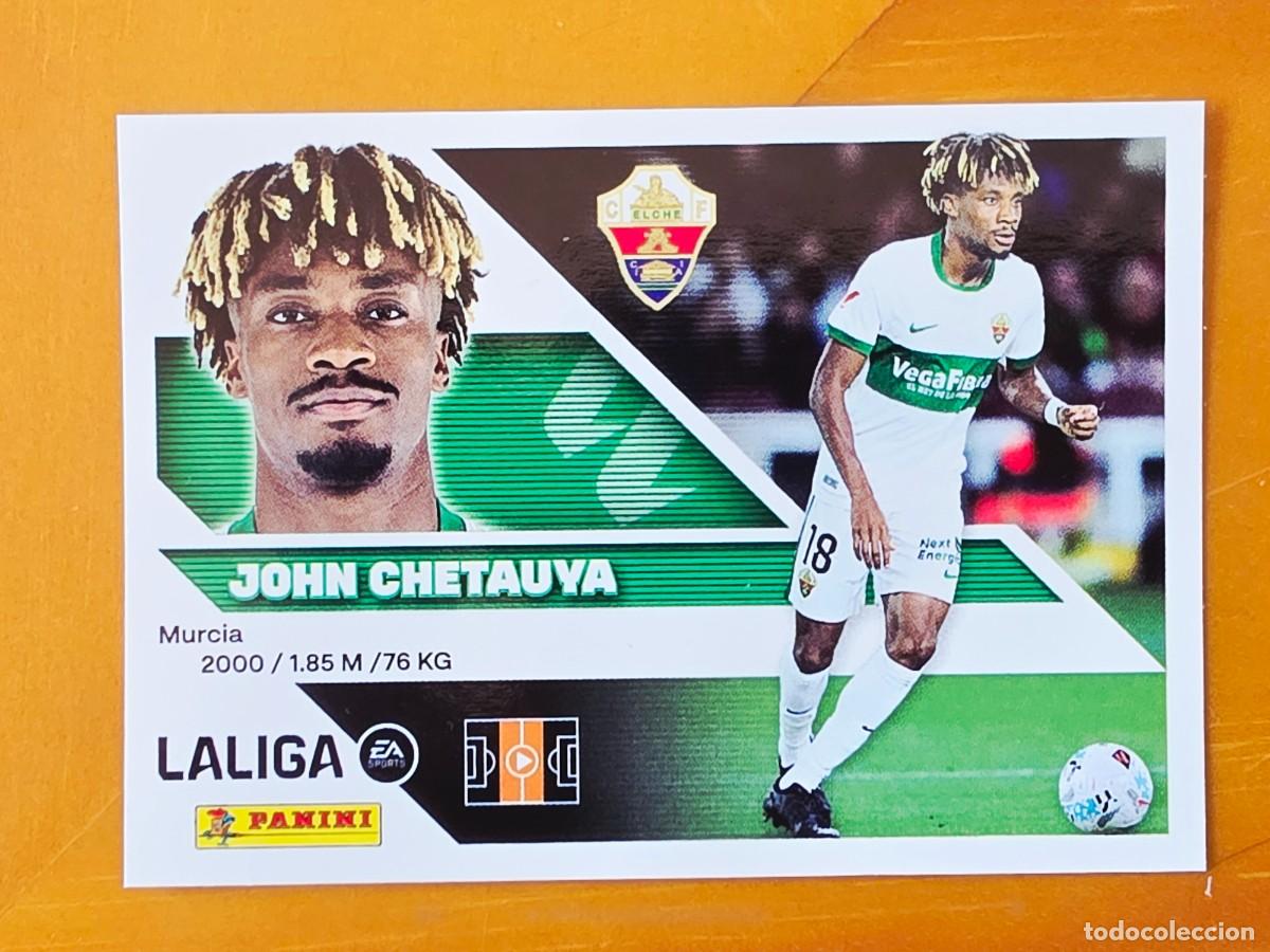 Cromos de f&uacute;tbol: 13B John Chetauya, Elche CF, Panini Ediciones Liga Este 2026 2027 26 27 sin pegar