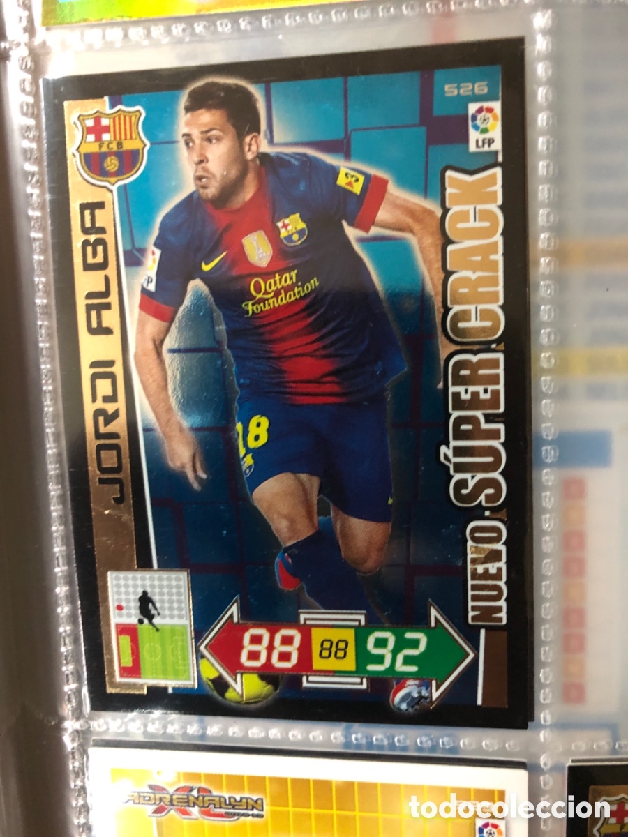 Cromos de f&uacute;tbol: JORDI ALBA - NUEVO SUPER CRACK - ADRENALYN 2012 - 2013 - FCB - 12-13 - BARCELONA