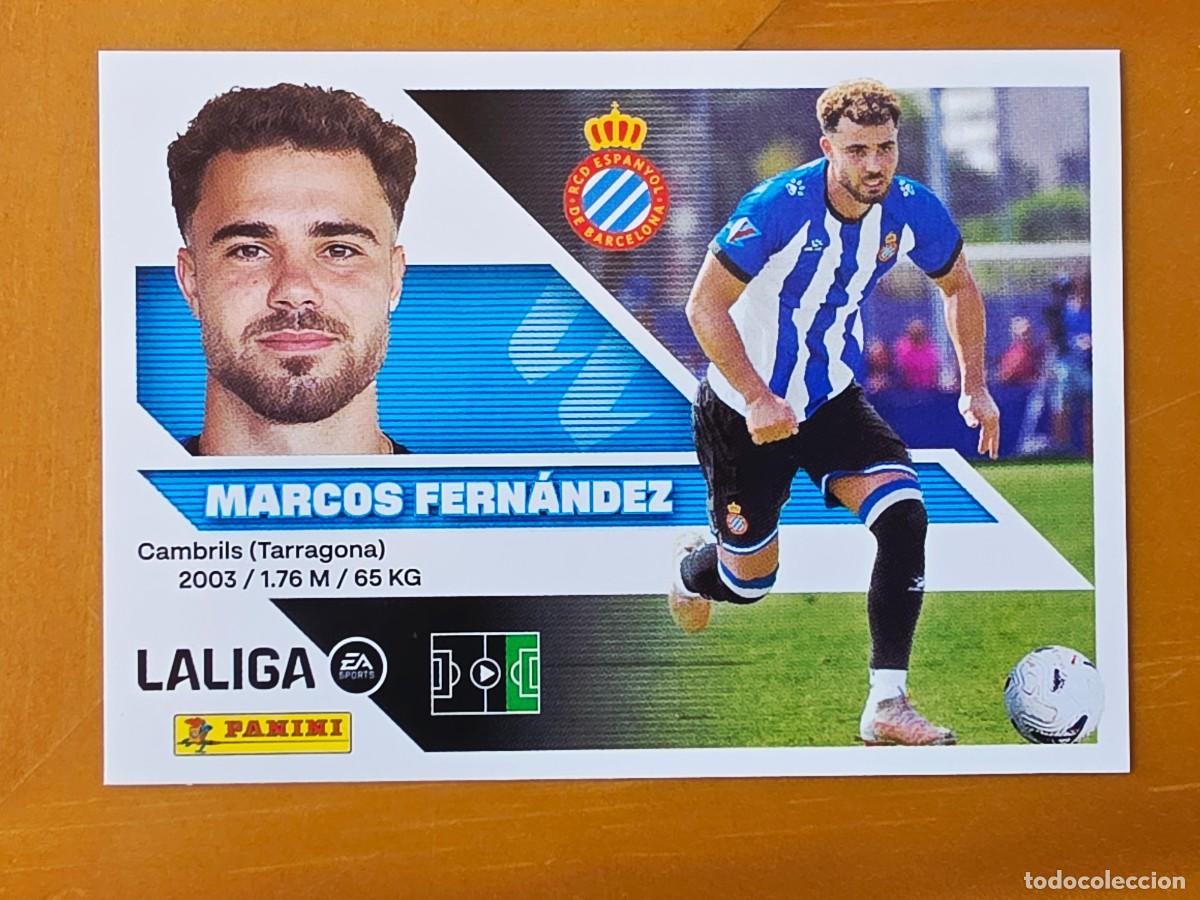 Cromos de f&uacute;tbol: 15 Marcos Fern&aacute;ndez, RCD Espanyol, Panini Ediciones Liga Este 2026 2027 26 27 sin pegar