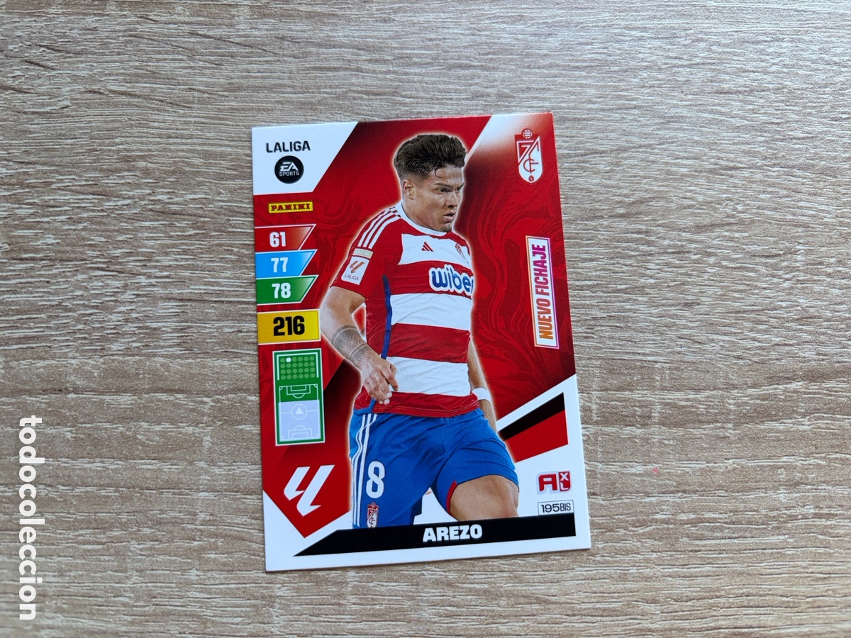Cromos de f&uacute;tbol: 195BIS AREZO NUEVO FICHAJE ADRENALYN XL AXL 2023 2024 23 24 GRANADA CF