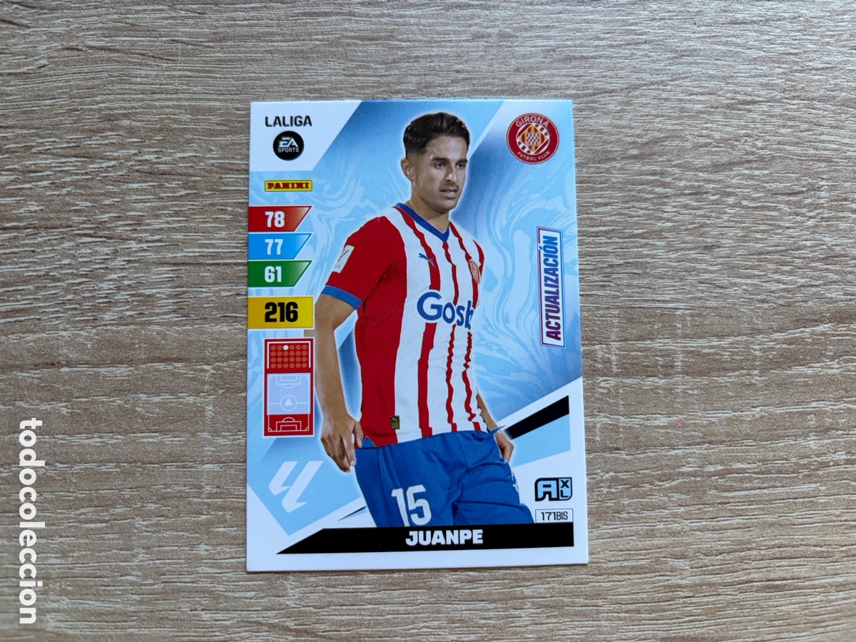 Cromos de f&uacute;tbol: 171BIS JUANPE ACTUALIZACI&Oacute;N ADRENALYN XL AXL 2023 2024 23 24 GIRONA FC