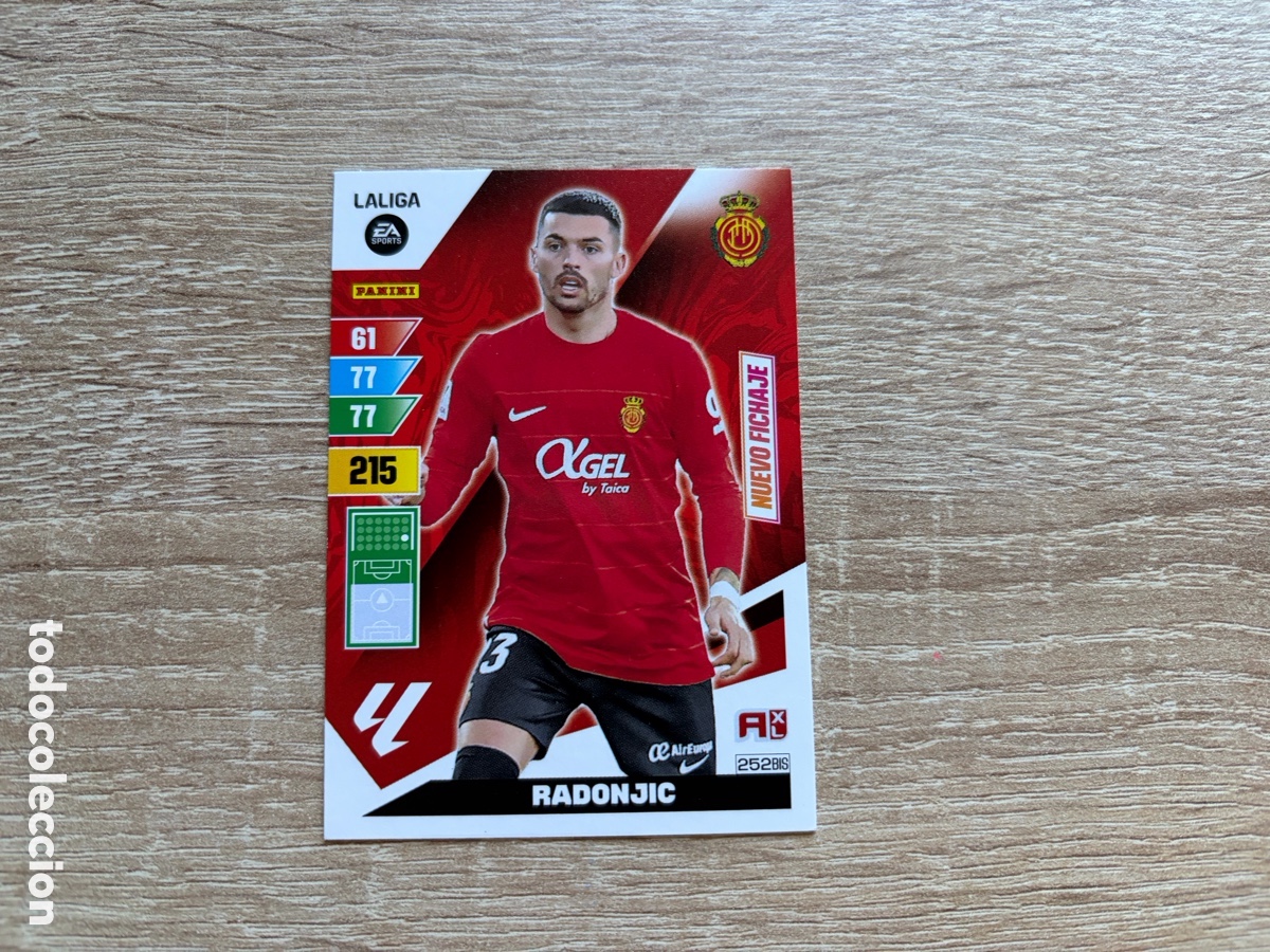 Cromos de f&uacute;tbol: 252BIS RADONJIC NUEVO FICHAJE ADRENALYN XL AXL 2023 2024 23 24 RCD MALLORCA