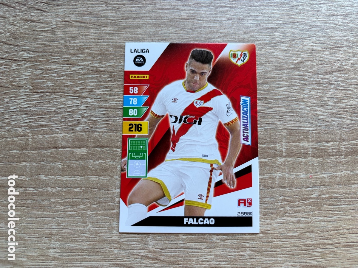 Cromos de f&uacute;tbol: 285BIS FALCAO ACTUALIZACI&Oacute;N ADRENALYN XL AXL 2023 2024 23 24 RAYO VALLECANO