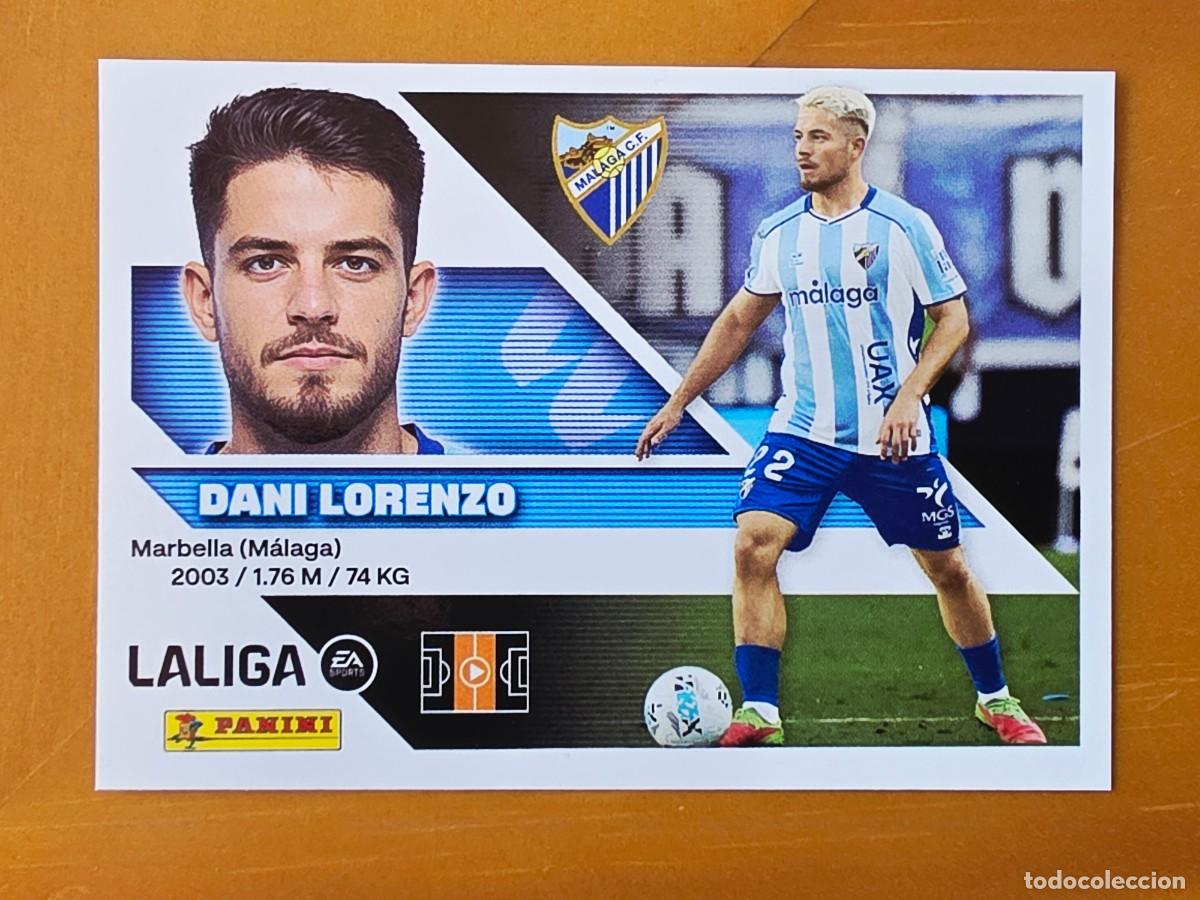 Cromos de f&uacute;tbol: 12 Dani Lorenzo, M&aacute;laga CF, Panini Ediciones Liga Este 2026 2027 26 27 sin pegar