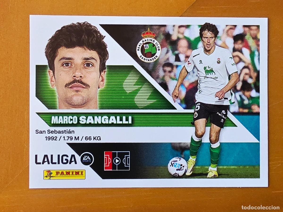 Cromos de f&uacute;tbol: 6 Marco Sangalli, Racing de Santander, Panini Ediciones Liga Este 2026 2027 26 27 sin pegar