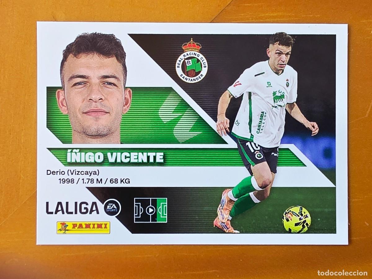 Cromos de f&uacute;tbol: 18 &Iacute;&ntilde;igo Vicente, Racing de Santander, Panini Ediciones Liga Este 2026 2027 26 27 sin pegar