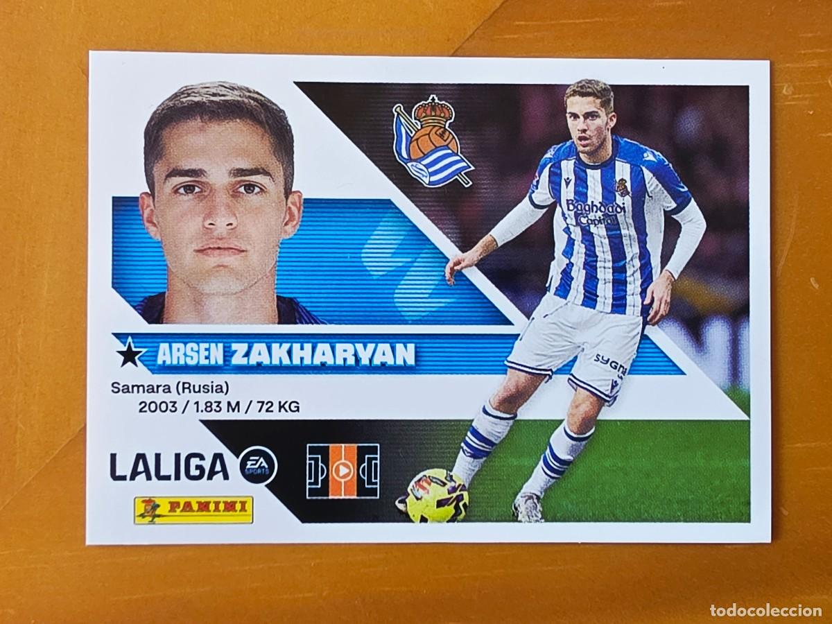 Cromos de f&uacute;tbol: 13B Arsen Zakharyan, Real Sociedad, Panini Ediciones Liga Este 2026 2027 26 27 sin pegar