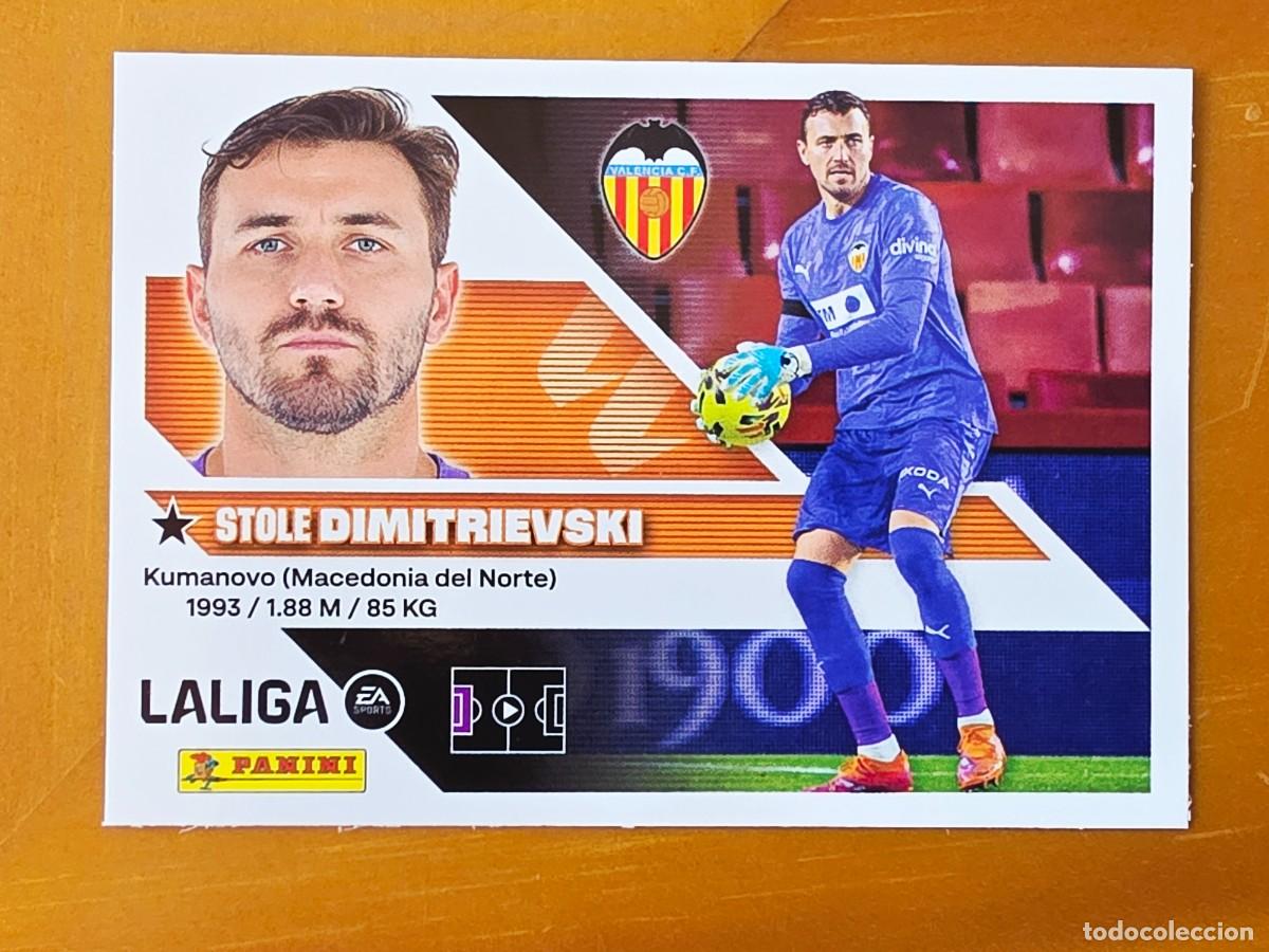 Cromos de f&uacute;tbol: 3 Stole Dimitrievski, Valencia CF, Panini Ediciones Liga Este 2026 2027 26 27 sin pegar