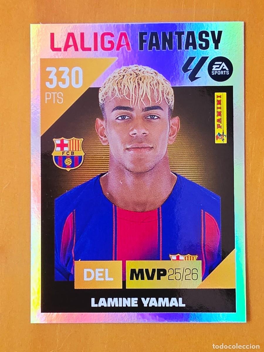 Cromos de f&uacute;tbol: 5 Lamine Yamal, FC Barcelona, LaLiga Fantasy MVP 330 pts, Panini Ediciones Liga Este 2026 2027 26 27