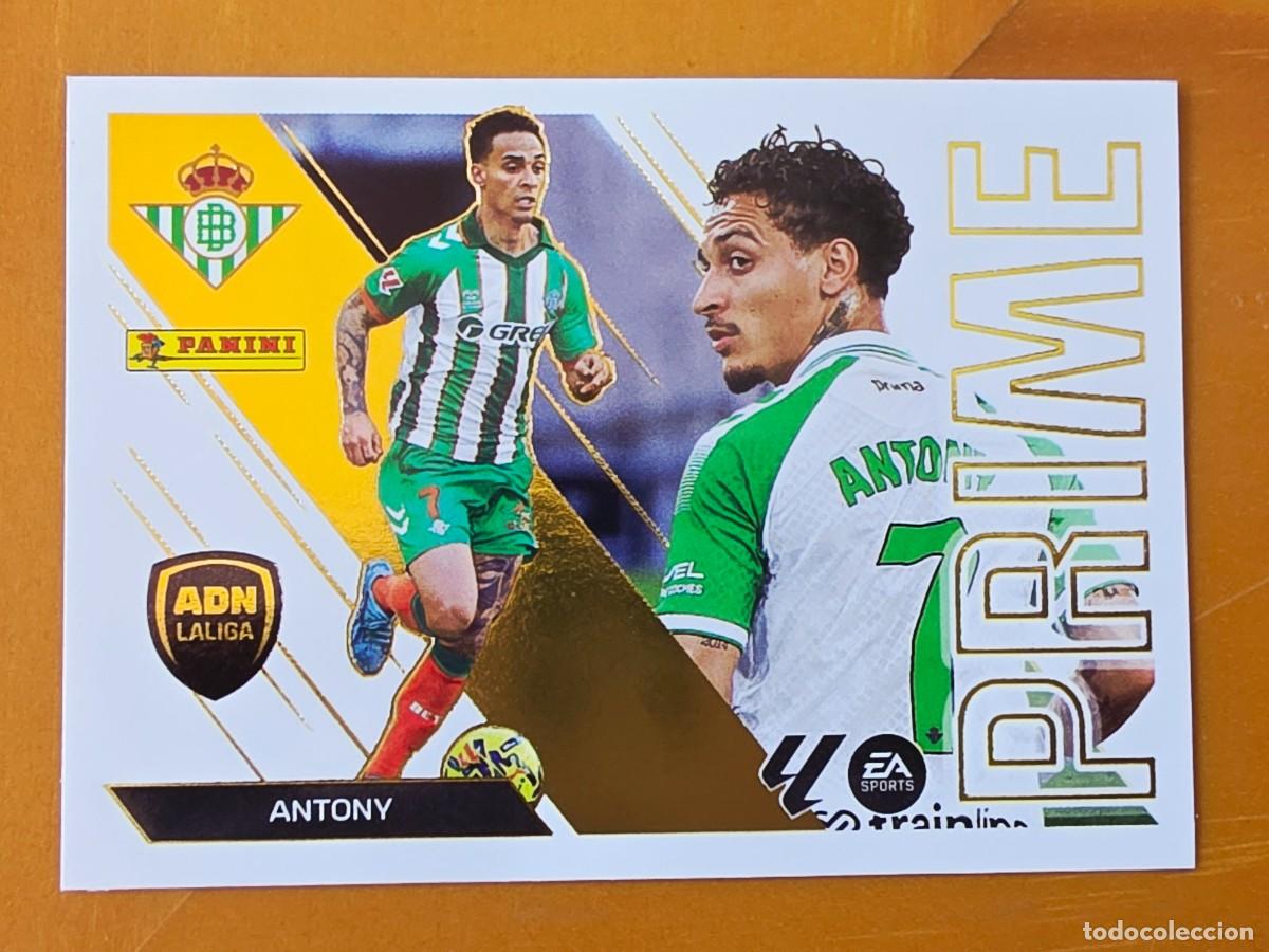 Cromos de f&uacute;tbol: 1 Antony, Real Betis, ADN LaLiga Prime, Panini Ediciones Liga Este 2026 2027 26 27 sin pegar