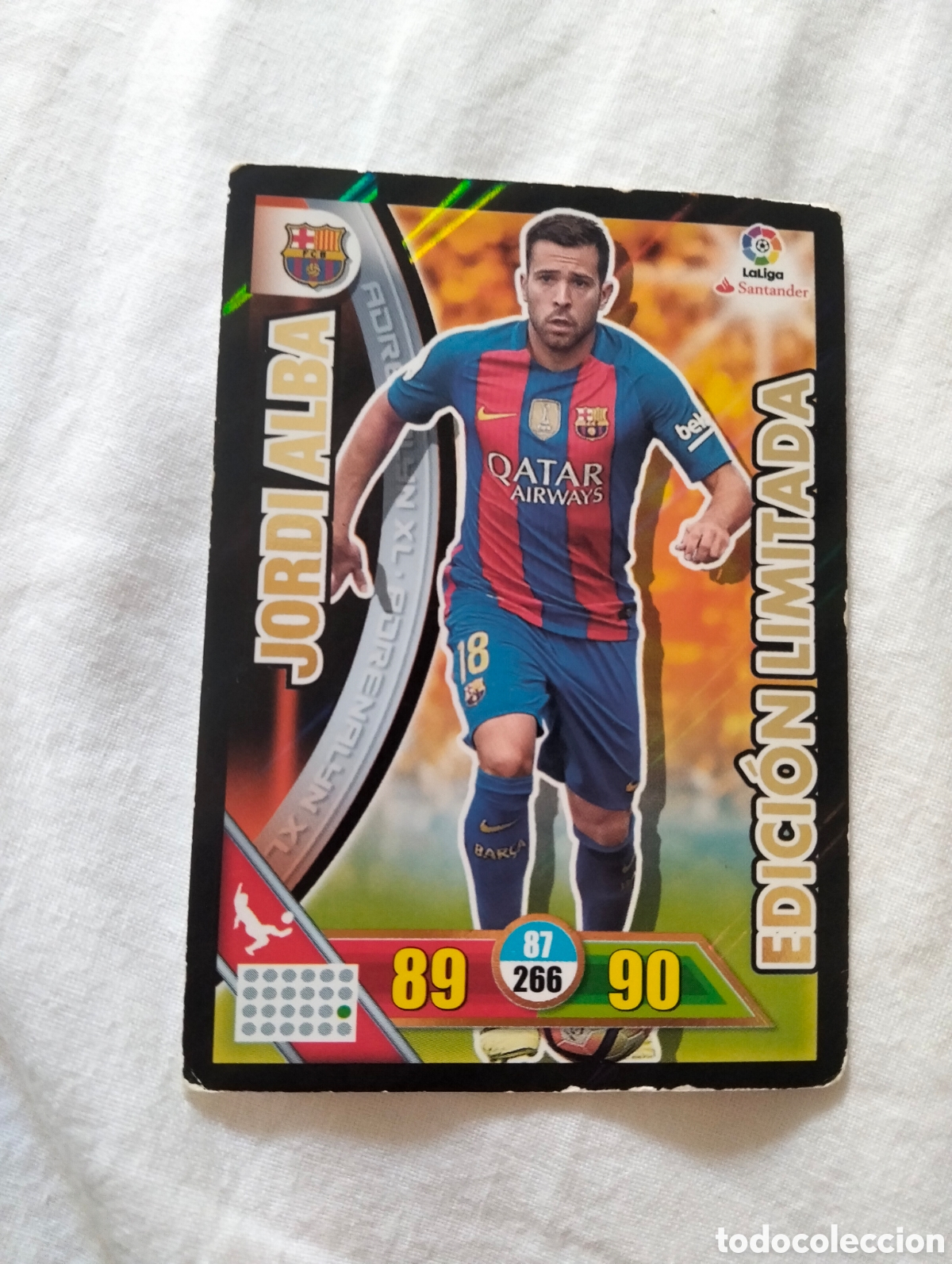 Fu&szlig;ball-Sticker: Jordi Alba 16/17 edici&oacute;n limitada
