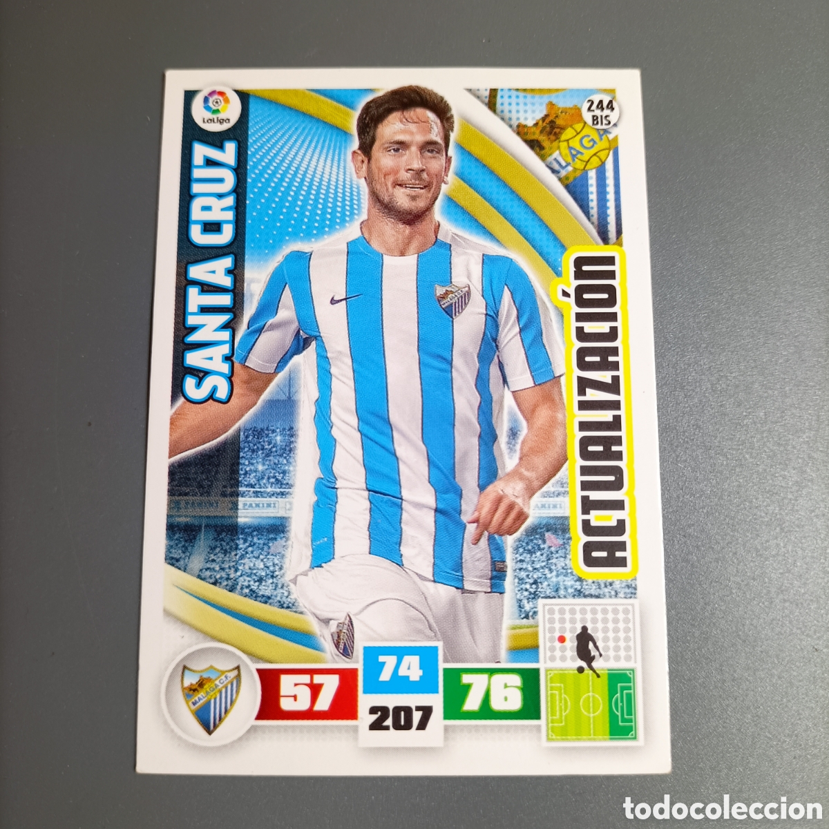 Cromos de f&uacute;tbol: ADRENALYN. LIGA 2015-2016 (M&Aacute;LAGA) №244 BIS. SANTA CRUZ / ACTUALIZACI&Oacute;N