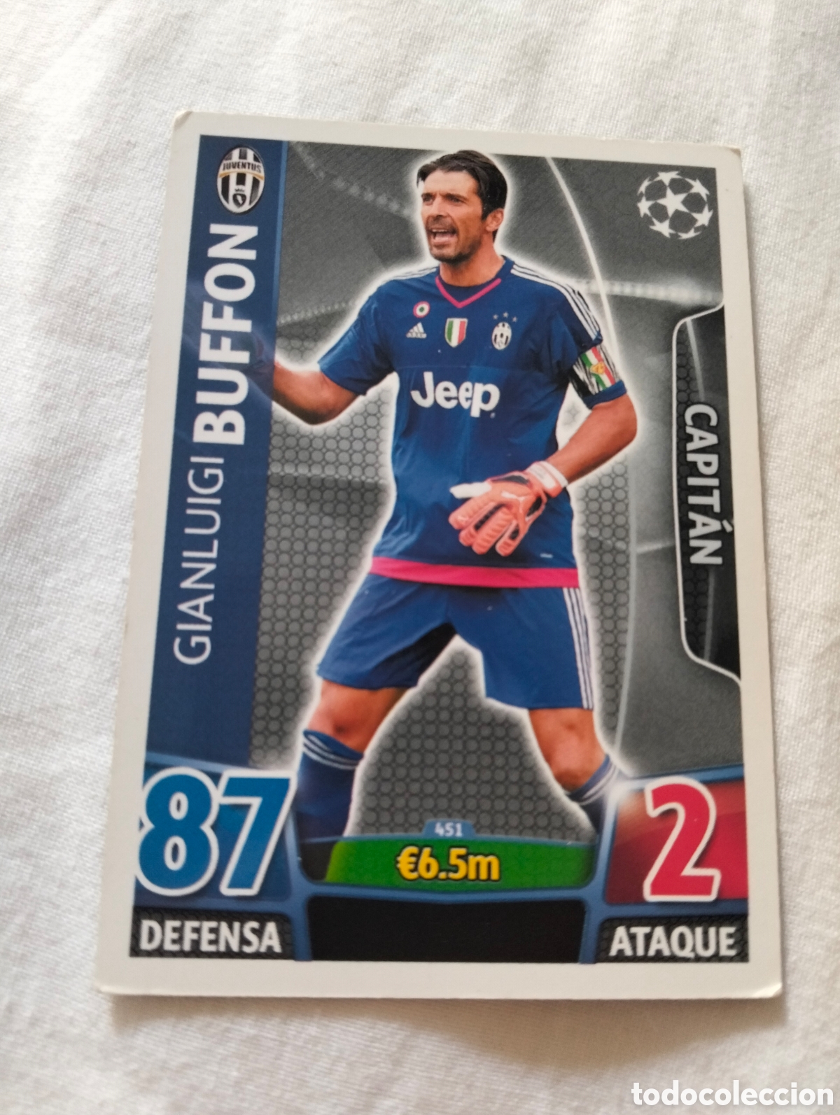 Cromos de f&uacute;tbol: Buffon Juventus champions