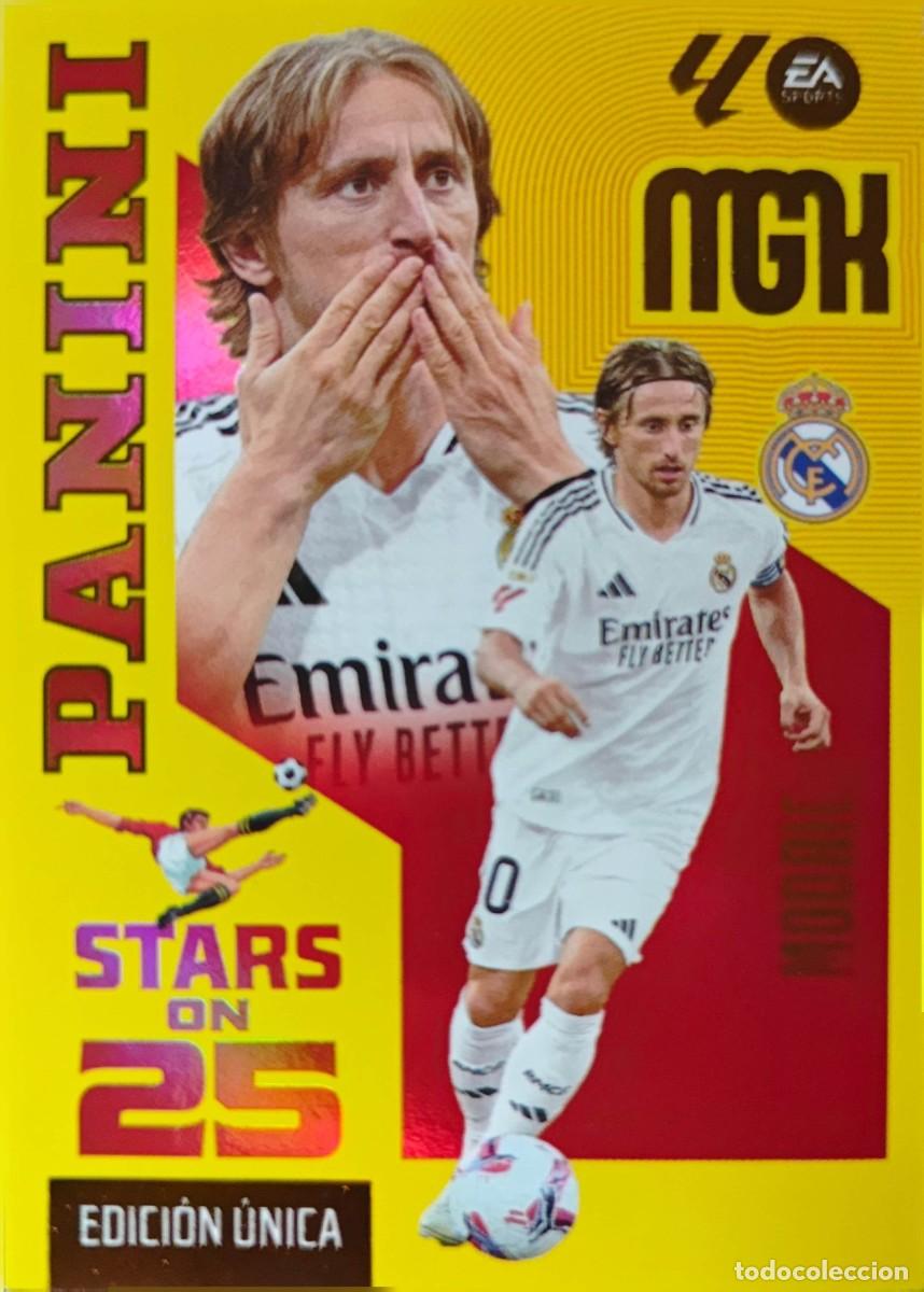Cromos de f&uacute;tbol: 445 Luka Modric - Real Madrid - Stars on 25 - EDICION UNICA - PANINI Megacracks MGK 2026 2027 26 27