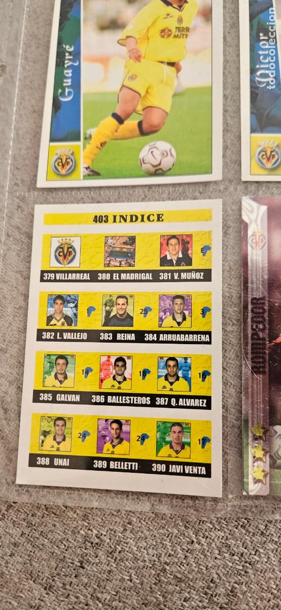 Cartes &agrave; collectionner de Football: indice 403 - Villarreal - - Mundicromo 02 03 - 2002 2003 - Trading Card