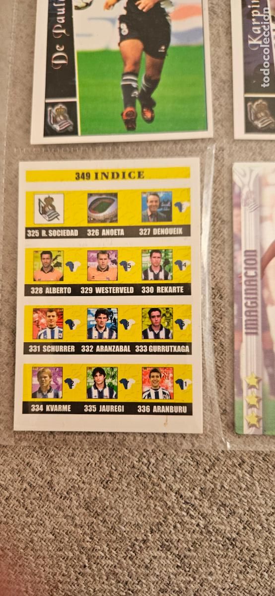 Figurine di Calcio: &Iacute;ndice - Real Sociedad - 349 - Mundicromo 02 03 - 2002 2003 - Trading Card
