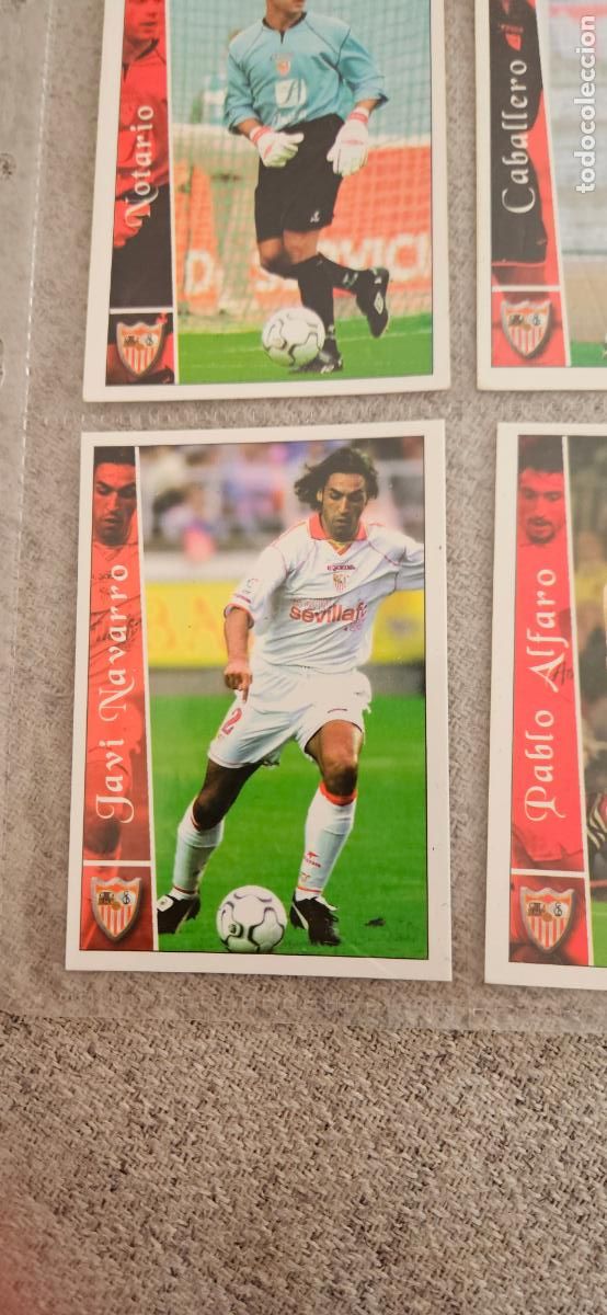 Football Stickers: Javi Navarro - Sevilla - 196 - Mundicromo 02 03 - 2002 2003 - Trading Card