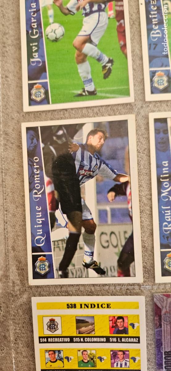 Football Stickers: Quique Romero - Recreativo de Huelva - 535 - Mundicromo 02 03 - 2002 2003 - Trading Card