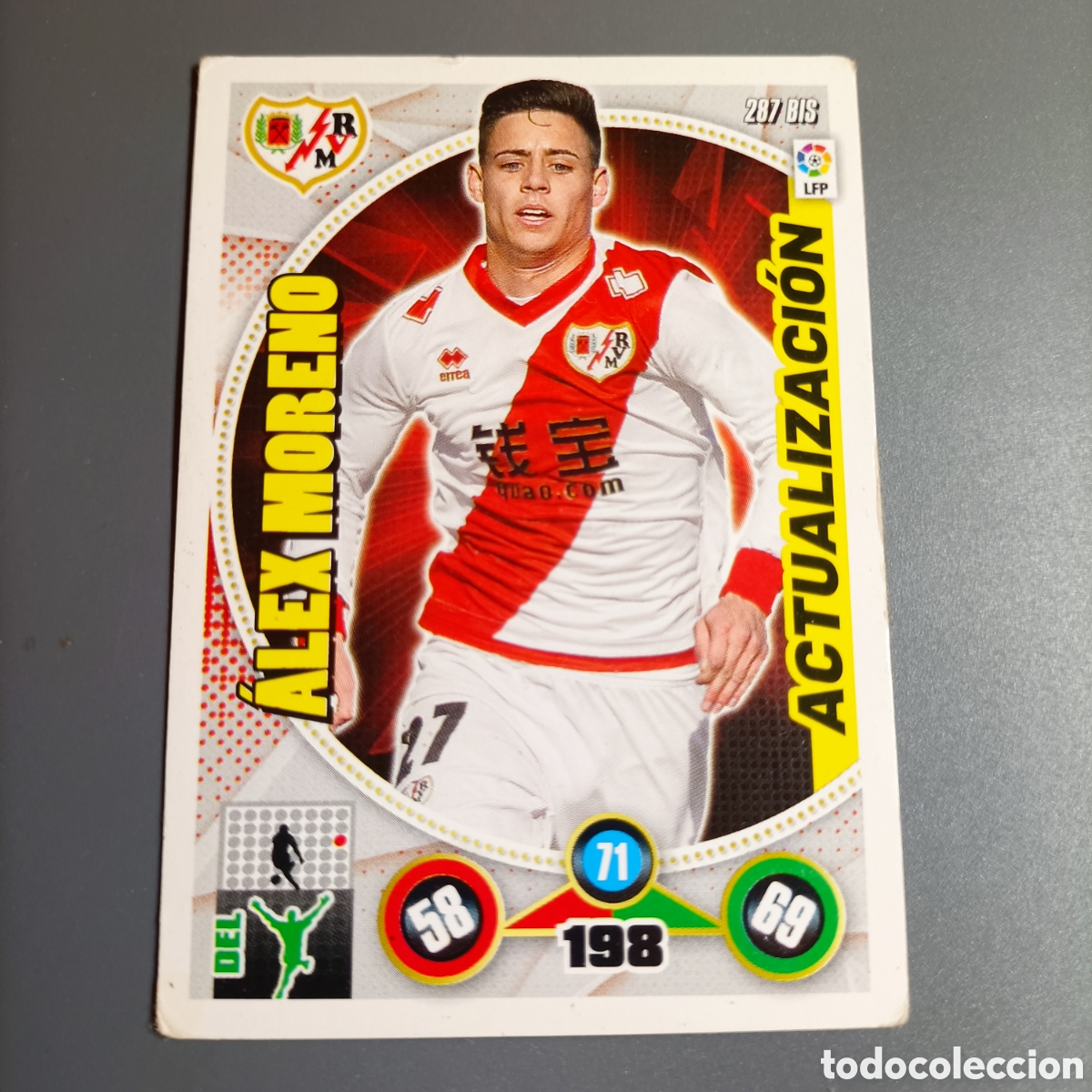 Cromos de f&uacute;tbol: ADRENALYN. LIGA 2014-2015 (RAYO) №287 BIS. &Aacute;LEX MORENO / ACTUALIZACI&Oacute;N