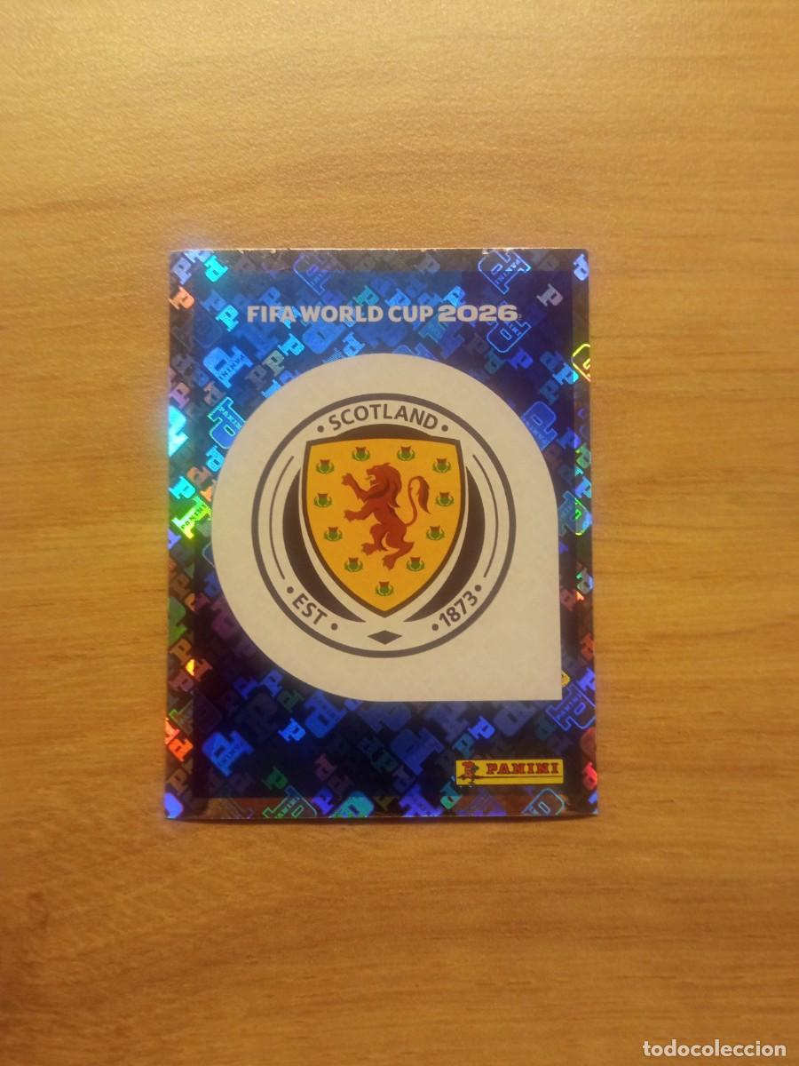 Football Stickers: Cromo 1, escudo Escocia, mundial 2026, Panini