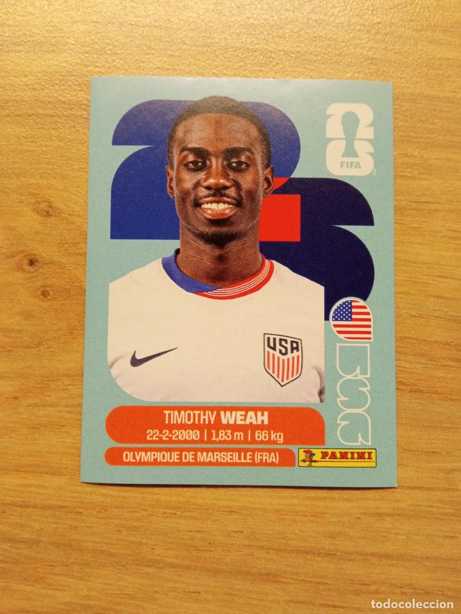 Fu&szlig;ball-Sticker: Weah, cromo 12, USA, mundial 2026, Panini