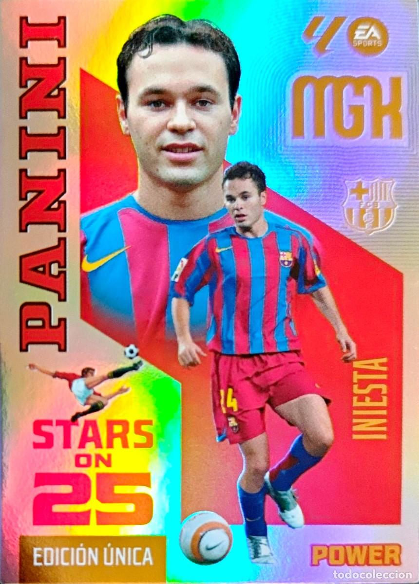 Cromos de f&uacute;tbol: 434 P 434P Iniesta - FC Barcelona - Stars on 25 POWER UNICA - PANINI Megacracks MGK 2026 2027 26 27
