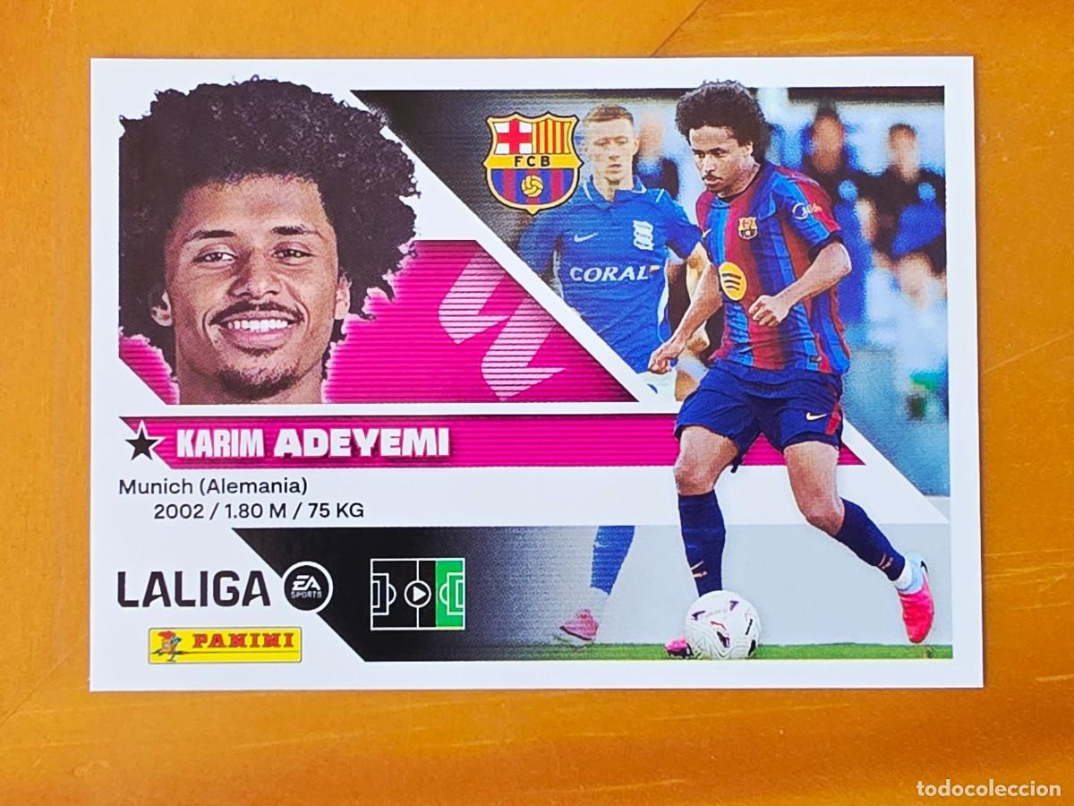 Cromos de f&uacute;tbol: &Uacute;ltimos Fichajes 19 Karim Adeyemi, FC Barcelona, Panini Ediciones Liga Este 2026 2027 26 27