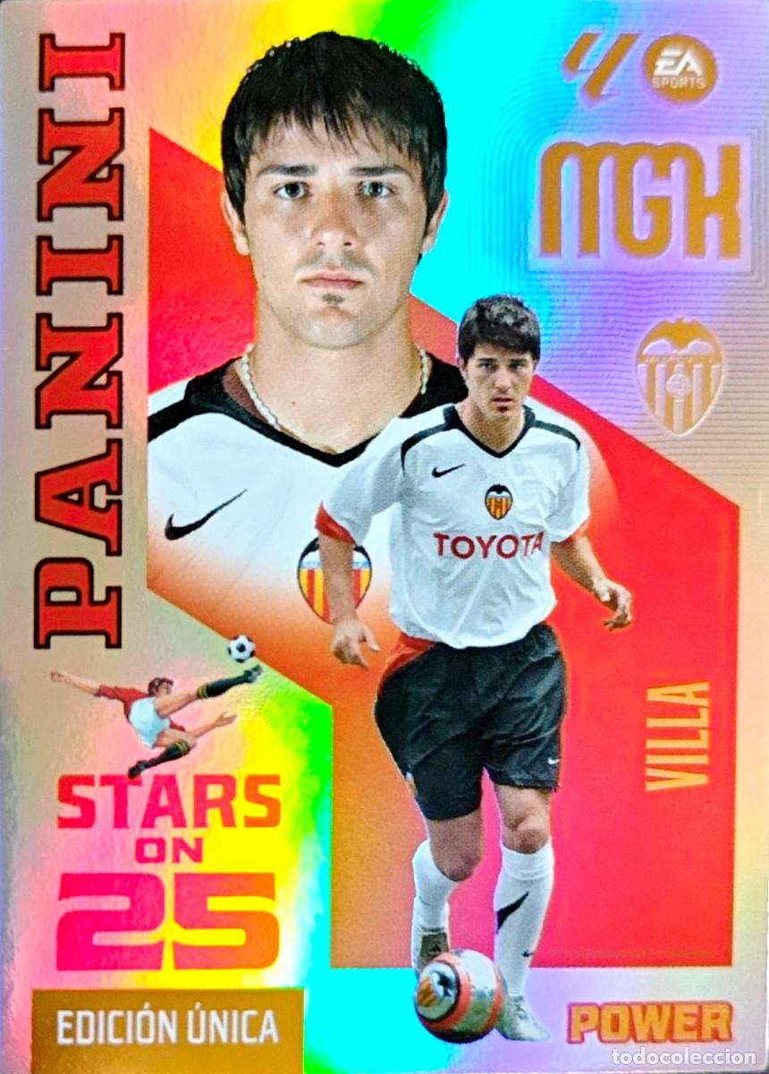 Cromos de f&uacute;tbol: 435 P 435P Villa - Valencia CF - Stars on 25 POWER UNICA - PANINI Megacracks MGK 2026 2027 26 27