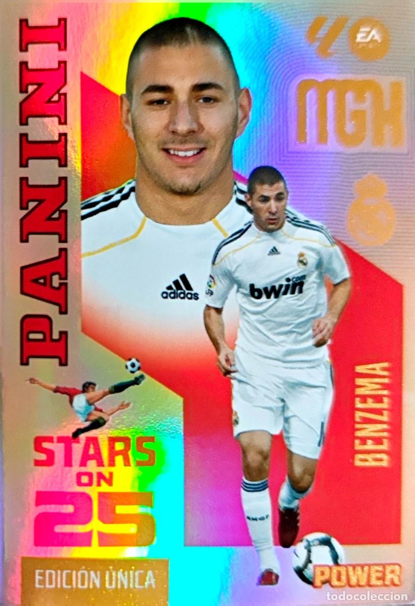 Cromos de f&uacute;tbol: 441 P 441P Benzema - Real Madrid - Stars on 25 POWER UNICA - PANINI Megacracks MGK 2026 2027 26 27
