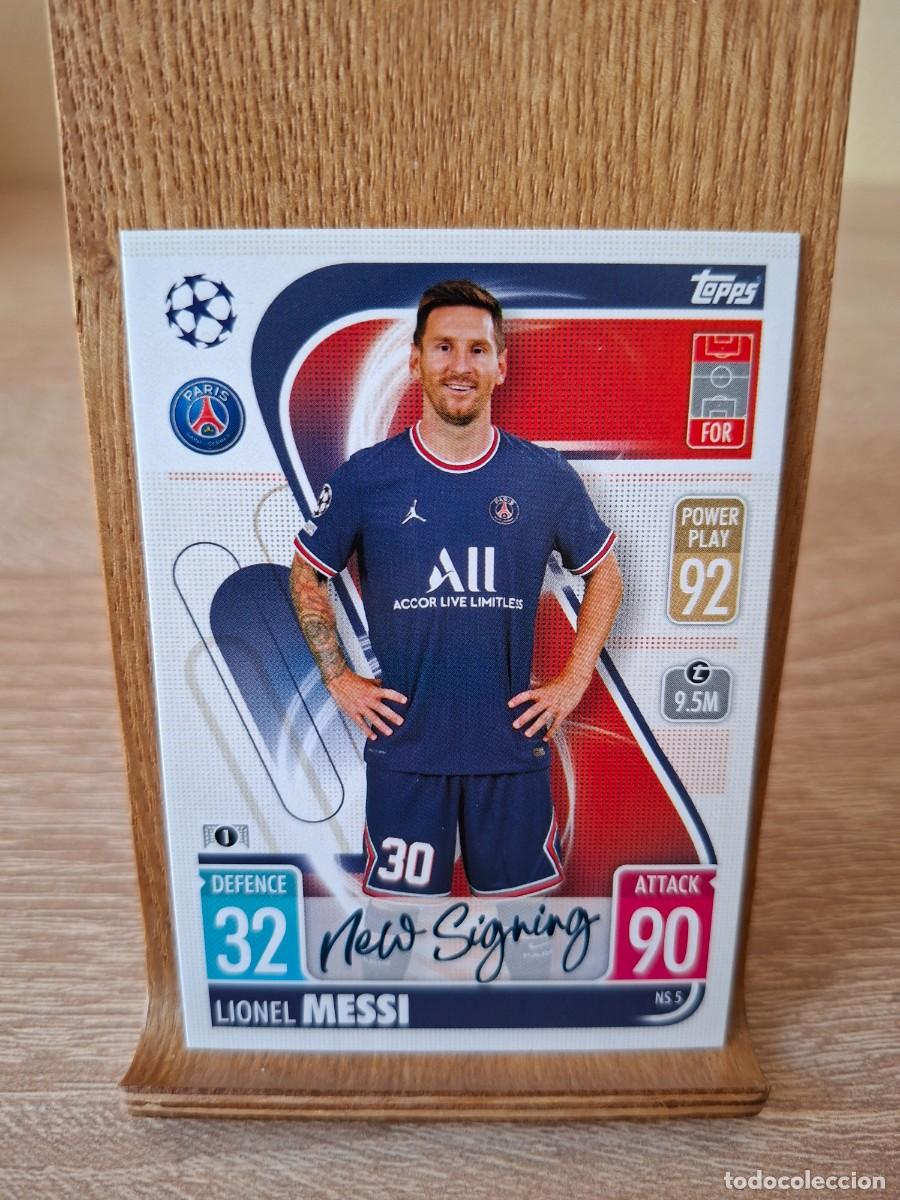 Cromos de f&uacute;tbol: Messi #NS5 PSG Topps Match Attax Champions League 2021 2022 Update New Signing