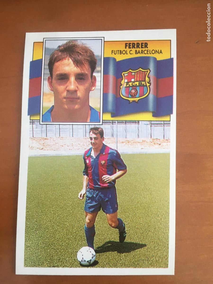 Cromos de f&uacute;tbol: ferrer barcelona fichaje n&ordm; 29 liga 90 91 1990 1991 ediciones este perfecto estado nuevo de sobre