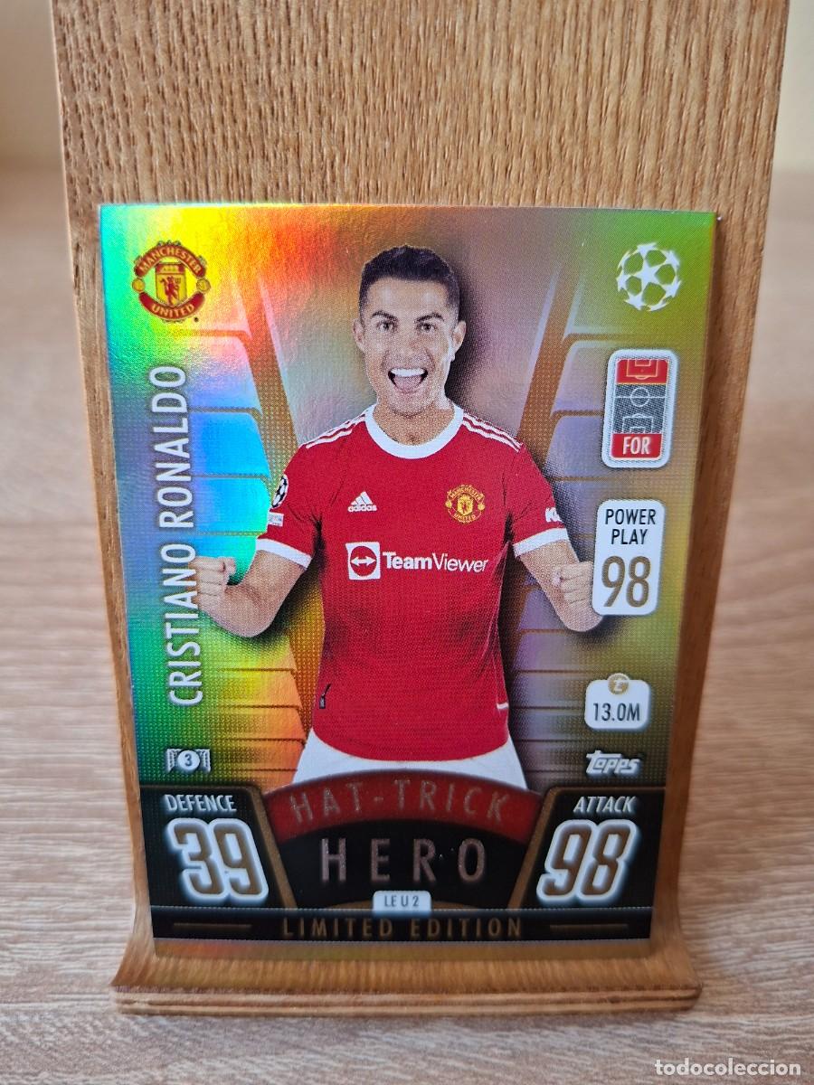 Cromos de f&uacute;tbol: Ronaldo #LEU2 Manchester United Match Attax Champions League 2021 22 Update LE Hat-Trick Hero