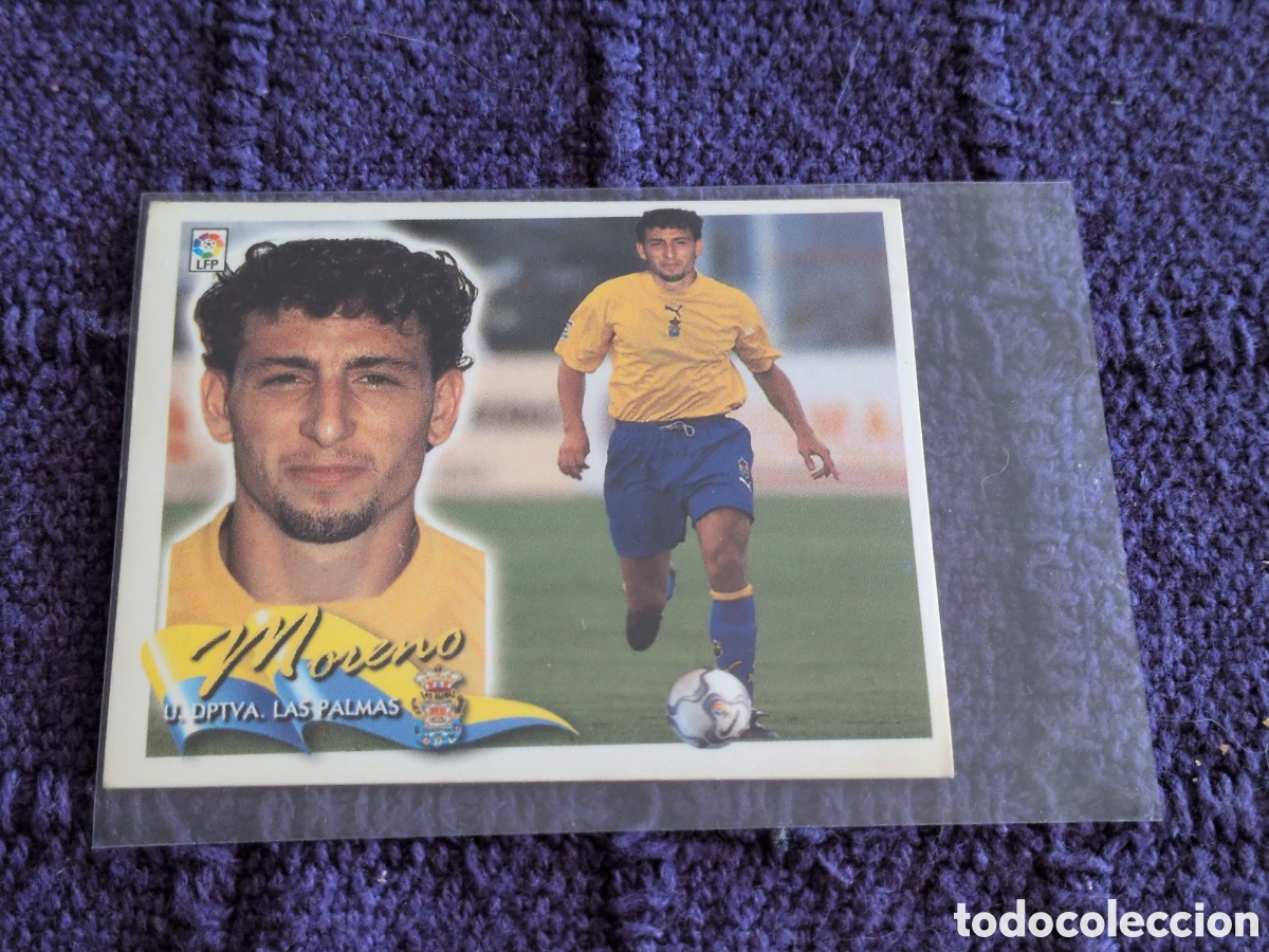 Football Stickers: Las Palmas - Moreno - Fichaje n&ordm; 15 - Ediciones Este Liga 2000-2001, 00-01 - Nunca pegado