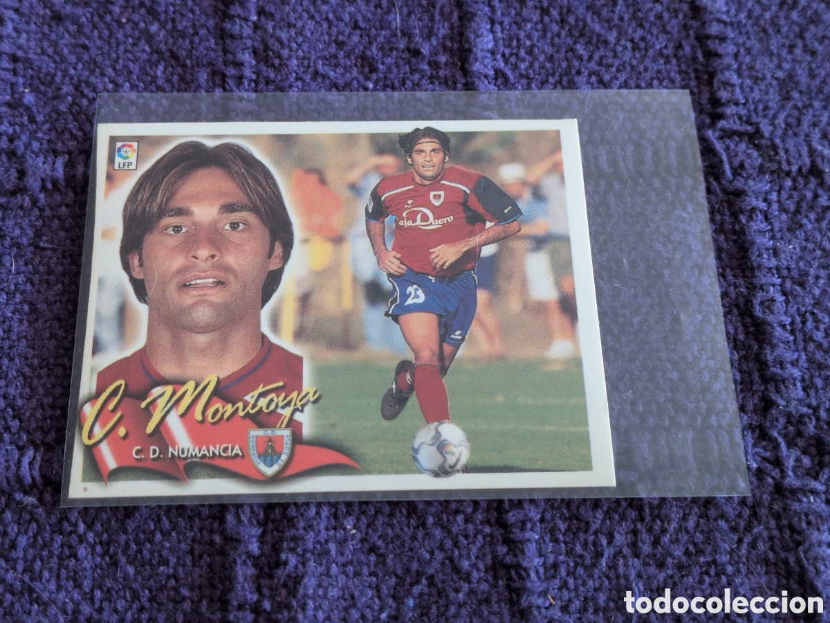 Football Stickers: CURRO MONTOYA C. D. NUMANCIA FICHAJE 24 LIGA ESTE 2000 2001 00 01 NUNCA PEGADO SIN PEGAR