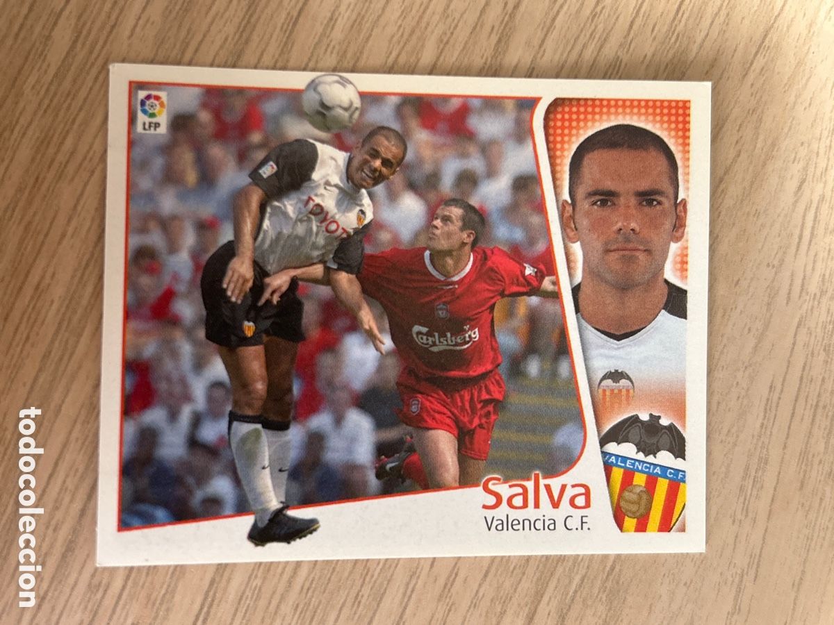 Cromos de f&uacute;tbol: SALVA BAJA VALENCIA LIGA ESTE 2004 2005 04 05 NUNCA PEGADO SIN PEGAR