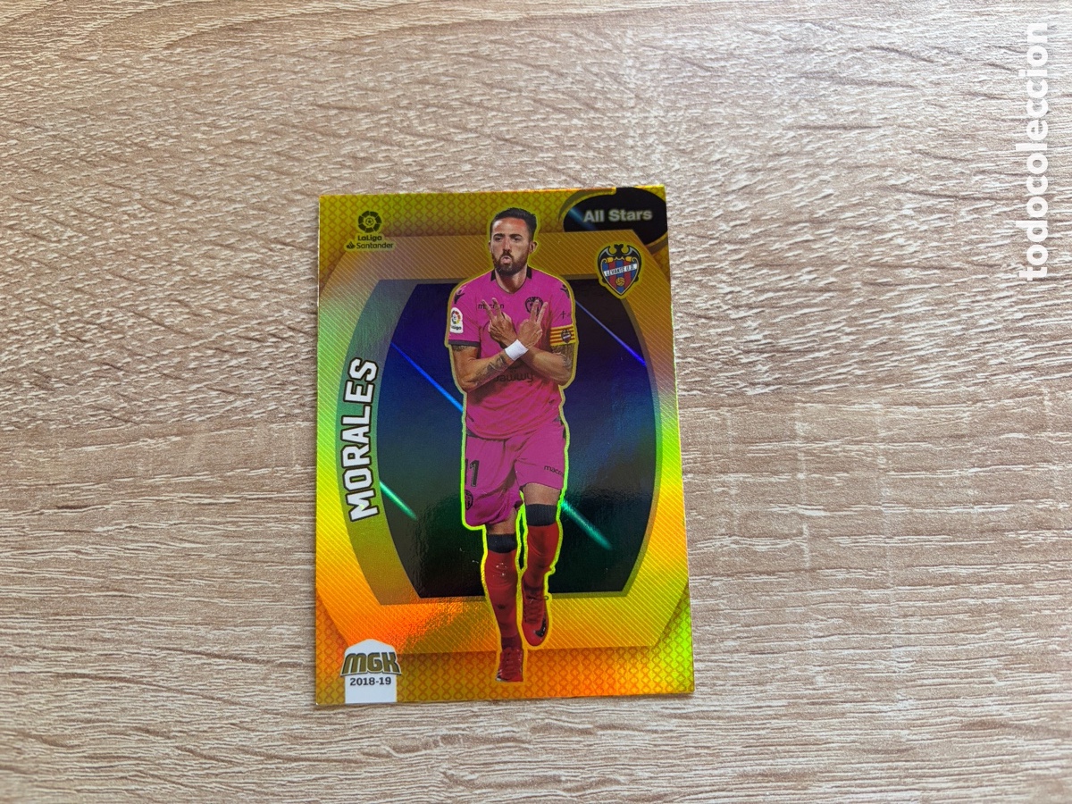 Cromos de Futebol: 349 MORALES ALL STARS ORO MEGACRACKS MGK 2018 2019 18 19 LEVANTE UD