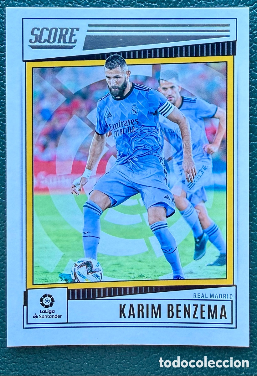 Cromos de f&uacute;tbol: 147 KARIM BENZEMA REAL MADRID SCORE LA LIGA 2022 2023 PANINI 22 23